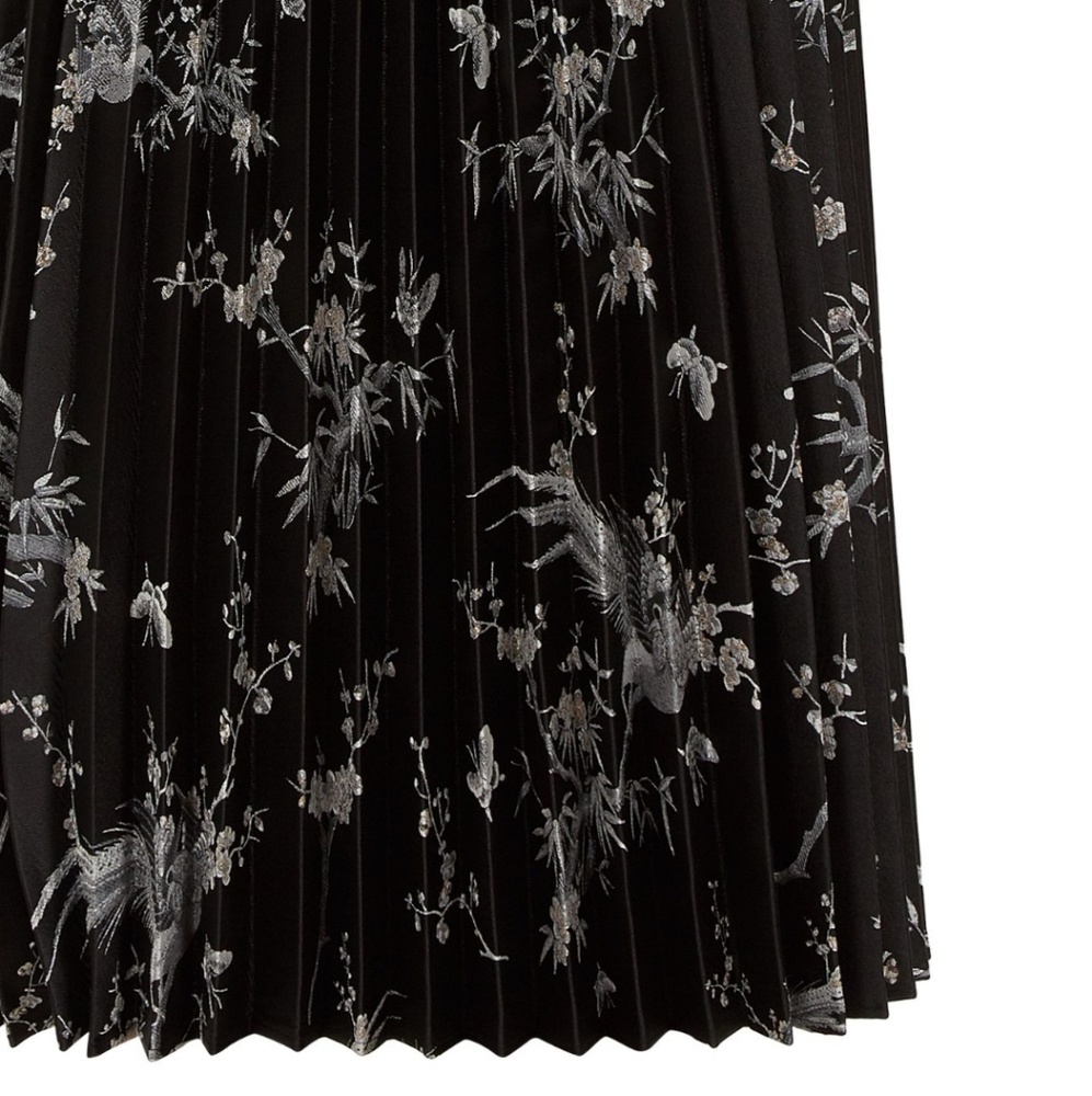 🍒NWT🍒 TED BAKER ALYCIIA JACQUARD PLEAT SKIRT - Picture 7 of 8
